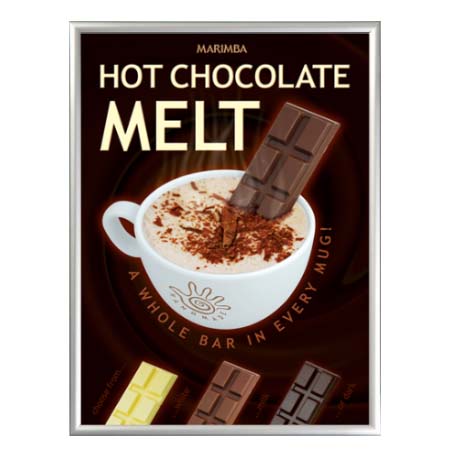 30x40 Euro Security Snap Frame Poster Sign Holder - Silver Metal Finish with Frame Lever Tool | Ideal for Retail Displays, Restaurants, and Office Signage
