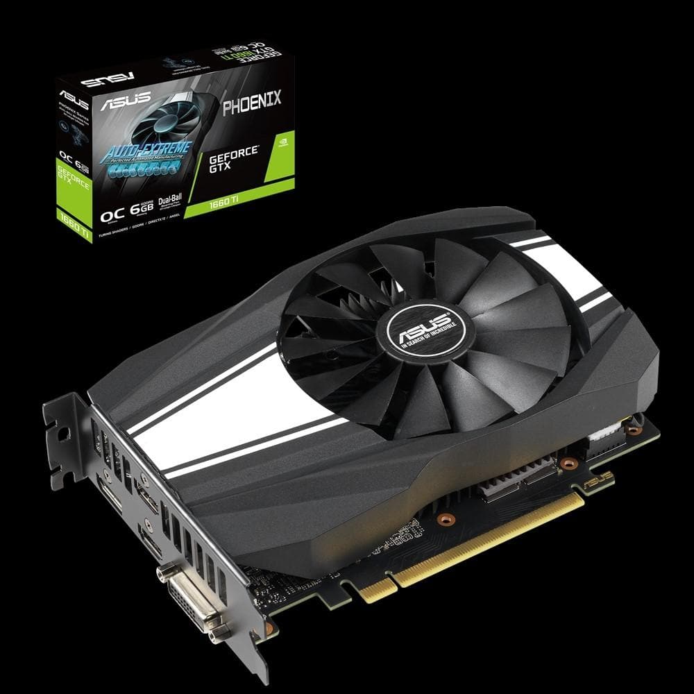 ASUS PHOENIX GeForce GTX 1660 Ti 6GB GDDR6 Overclocked Gaming Graphics Card - Perfect for 1080p Gaming, VR & Content Creation (3-Year Warranty)