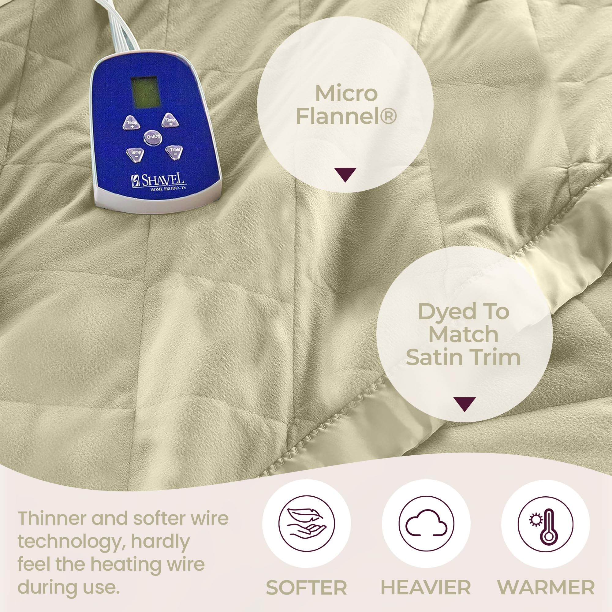 Premium Thermee Micro Flannel Heated Blanket Queen Size - 10 Heat Settings, Programmable Timer, Ultra-Soft Electric Throw for Fast Warming | Perfect for Cold Nights, Bedroom Use & Cozy Winter Relaxation (Sage Green)