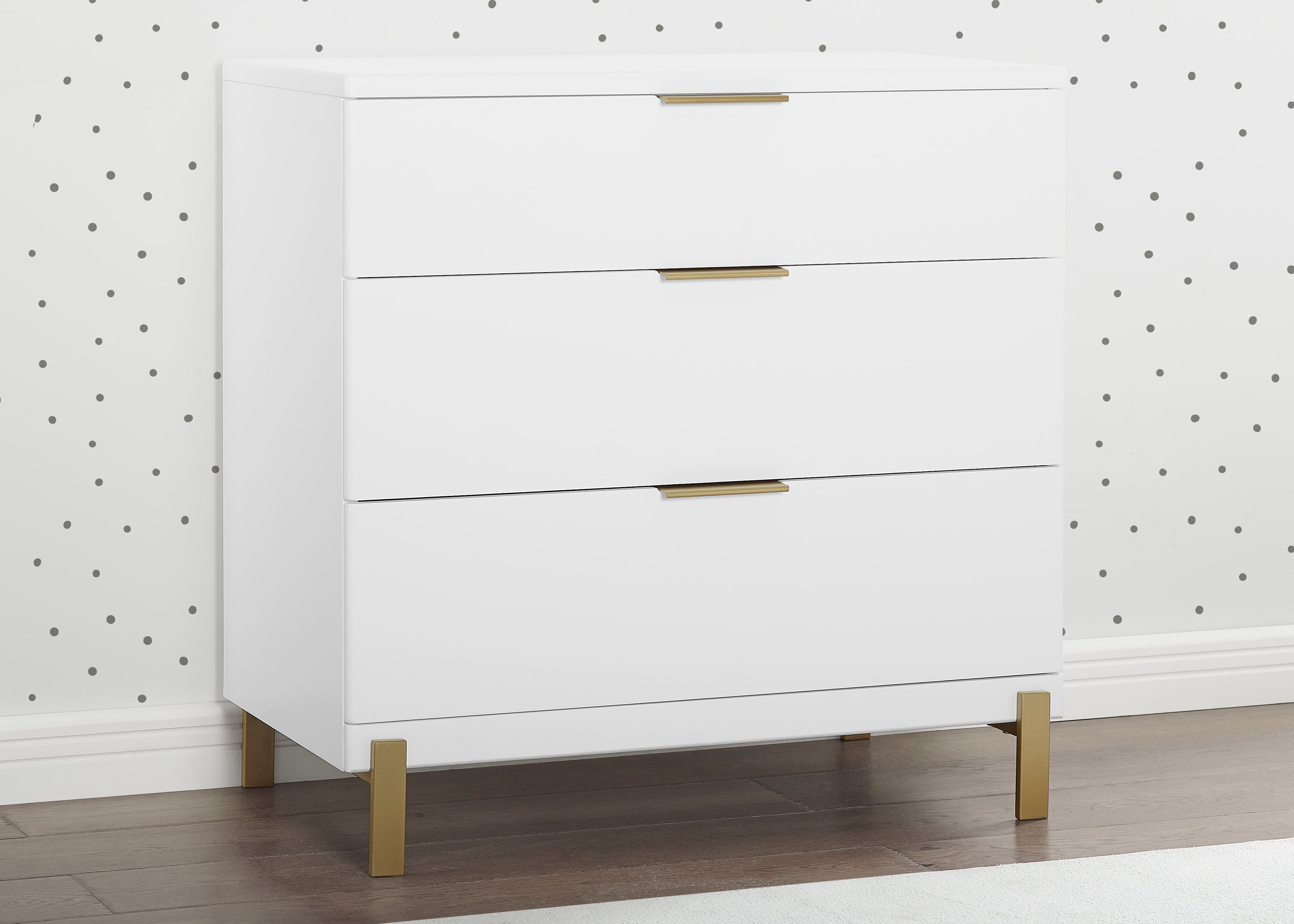 Hendrix 3 Drawer Dresser - Modern Wooden Chest of Drawers for Bedroom Storage & Organization | Perfect for Clothes, Accessories, and Home Decor