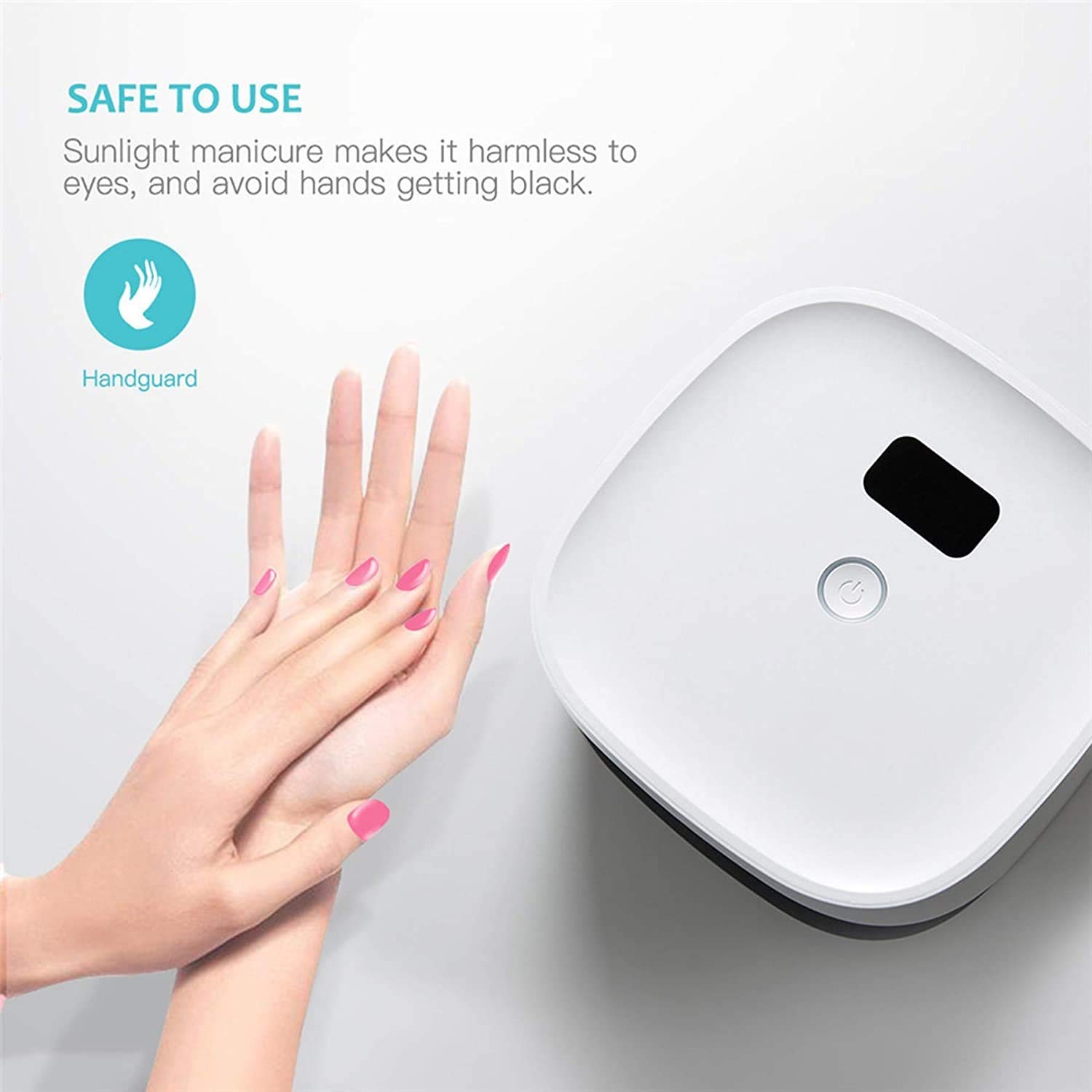 48W UV LED Nail Lamp for Gel Polish - Professional Nail Dryer with 4 Timer Settings & Auto Sensor - Portable Manicure & Pedicure Curing Light for Home & Salon Use