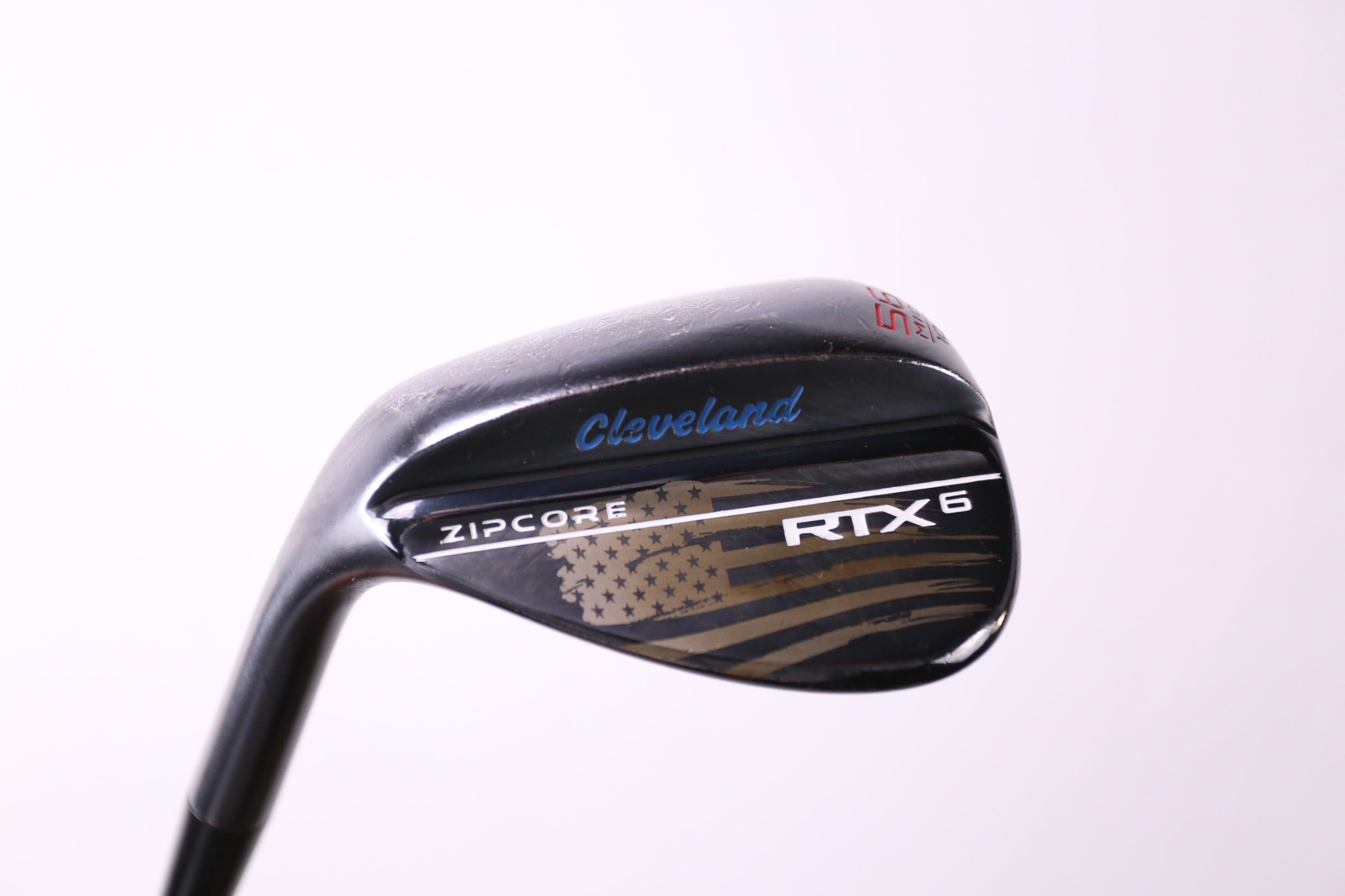 Used Cleveland RTX 6 ZipCore Black Satin Sand Wedge - Left Handed 56° Stiff Flex Golf Club for Bunker Shots & Short Game Precision