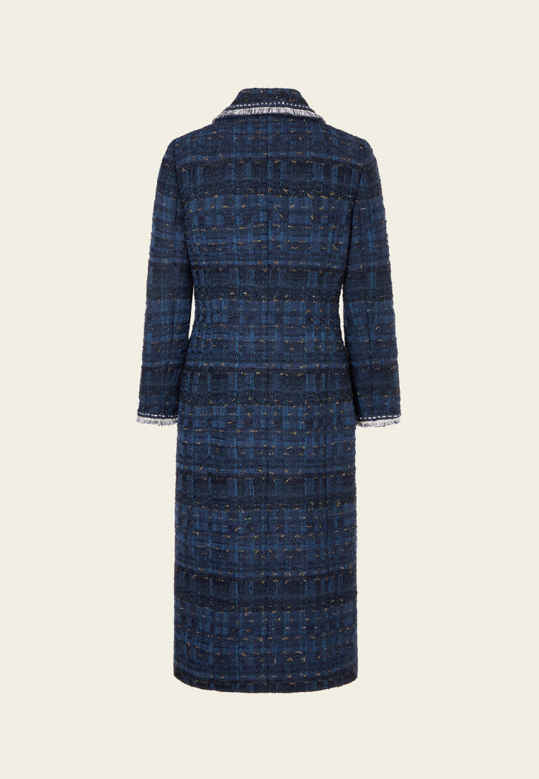 Elegant Notched Lapel Double Breasted Maxi Coat for Women - Winter Fashion Outerwear for Office, Party & Formal Occasions