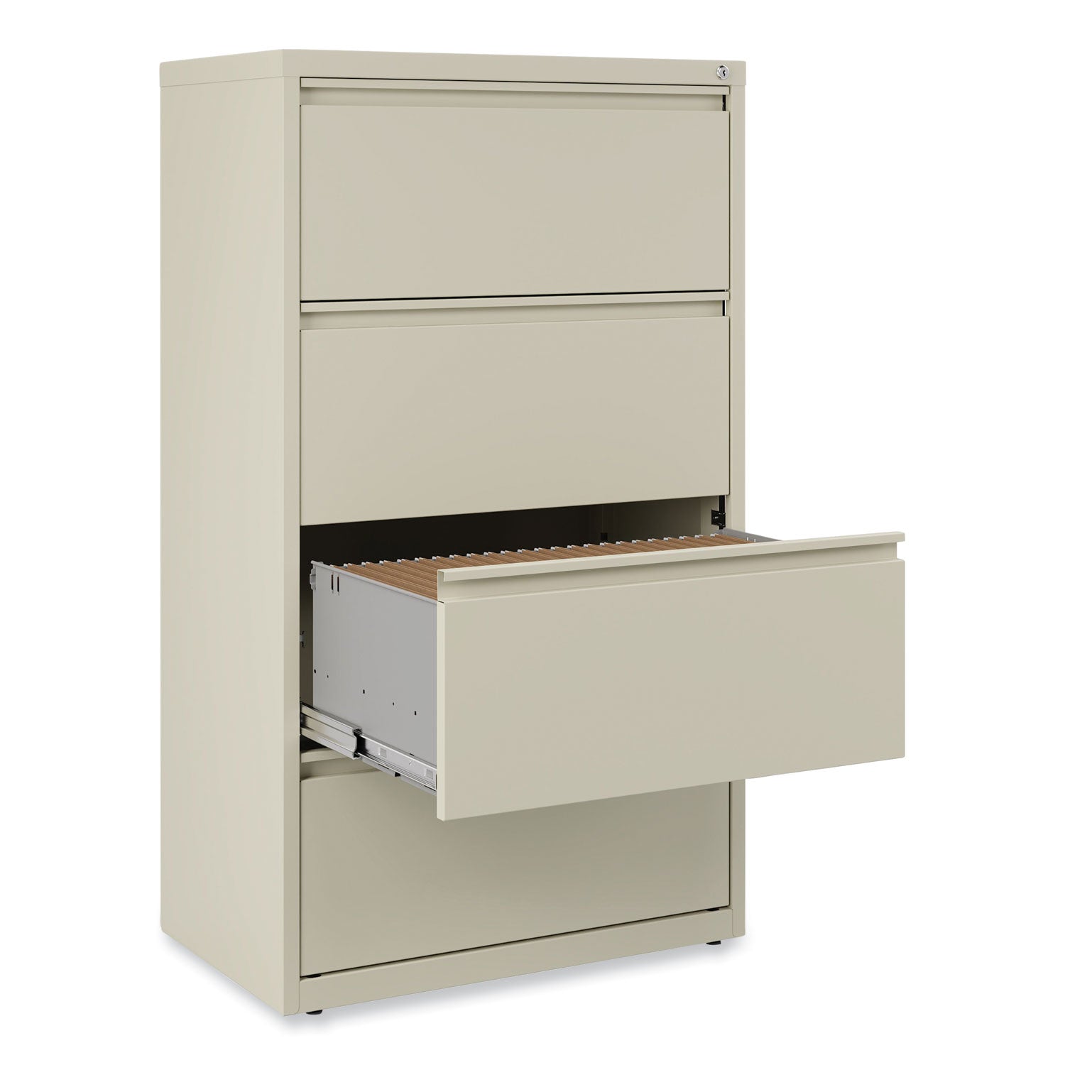 Alera® 4-Drawer Lateral File Cabinet - Legal/Letter Size - Putty Finish - 30