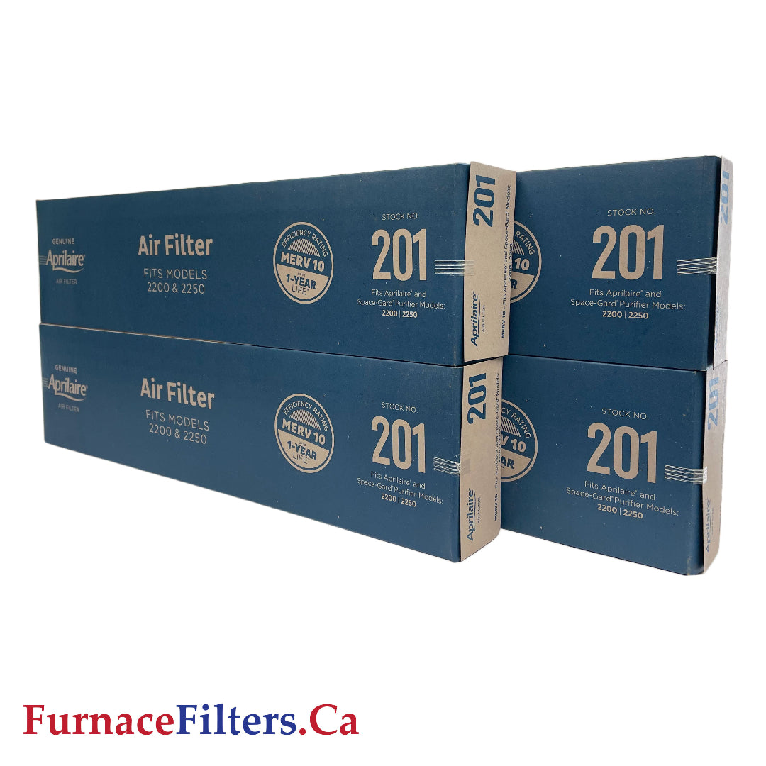 Aprilaire 201 Furnace Air Filter - 4 Pack for Model 2200 High Efficiency Air Cleaners | MERV 11 Replacement Filters for Home HVAC Systems | Improves Indoor Air Quality for Allergies & Dust Control