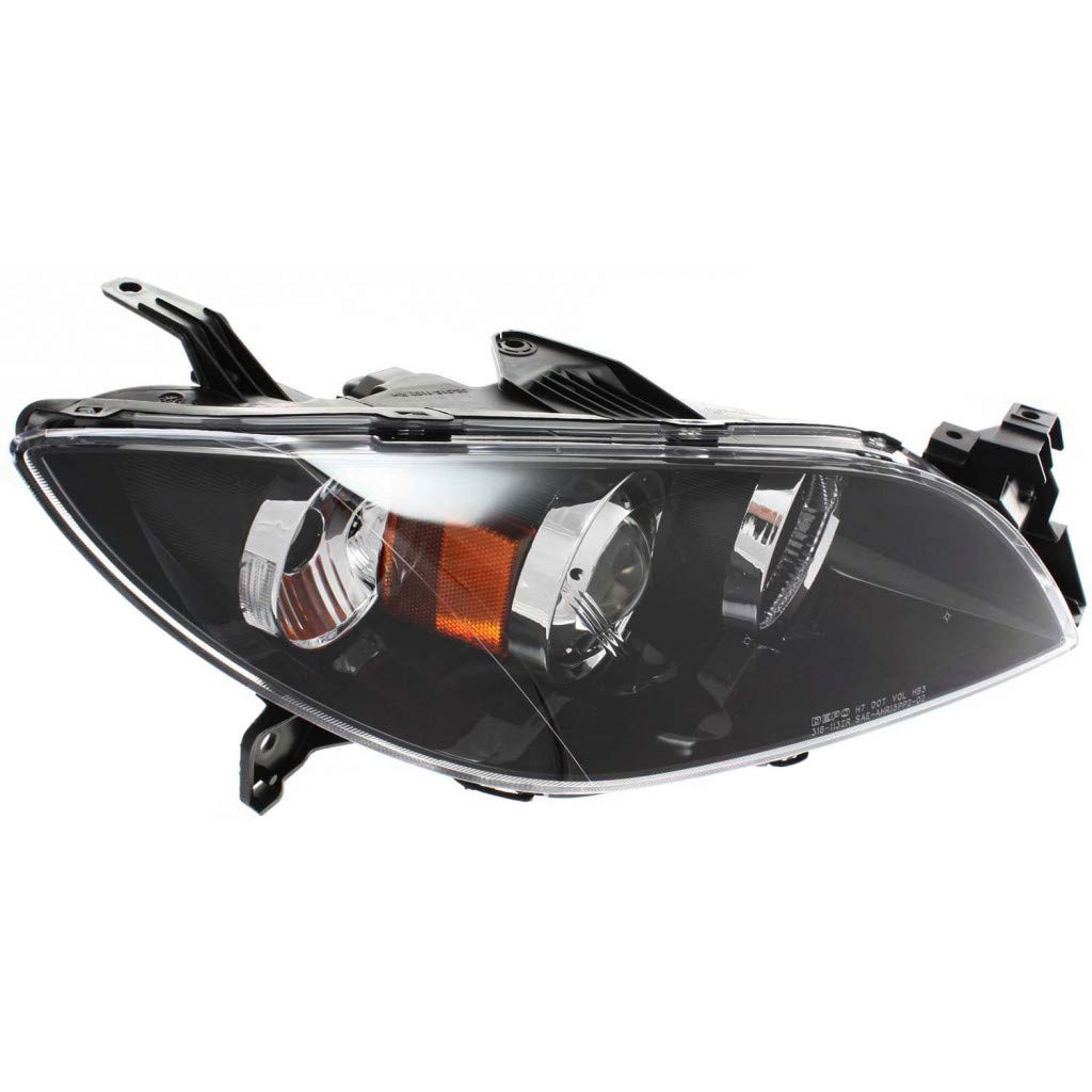 2004-2009 Mazda 3 Passenger Side Headlight Assembly - DOT Certified Replacement (Part# MA2519108/BN8P-51-0K0D) - Perfect for Night Driving & Foggy Conditions