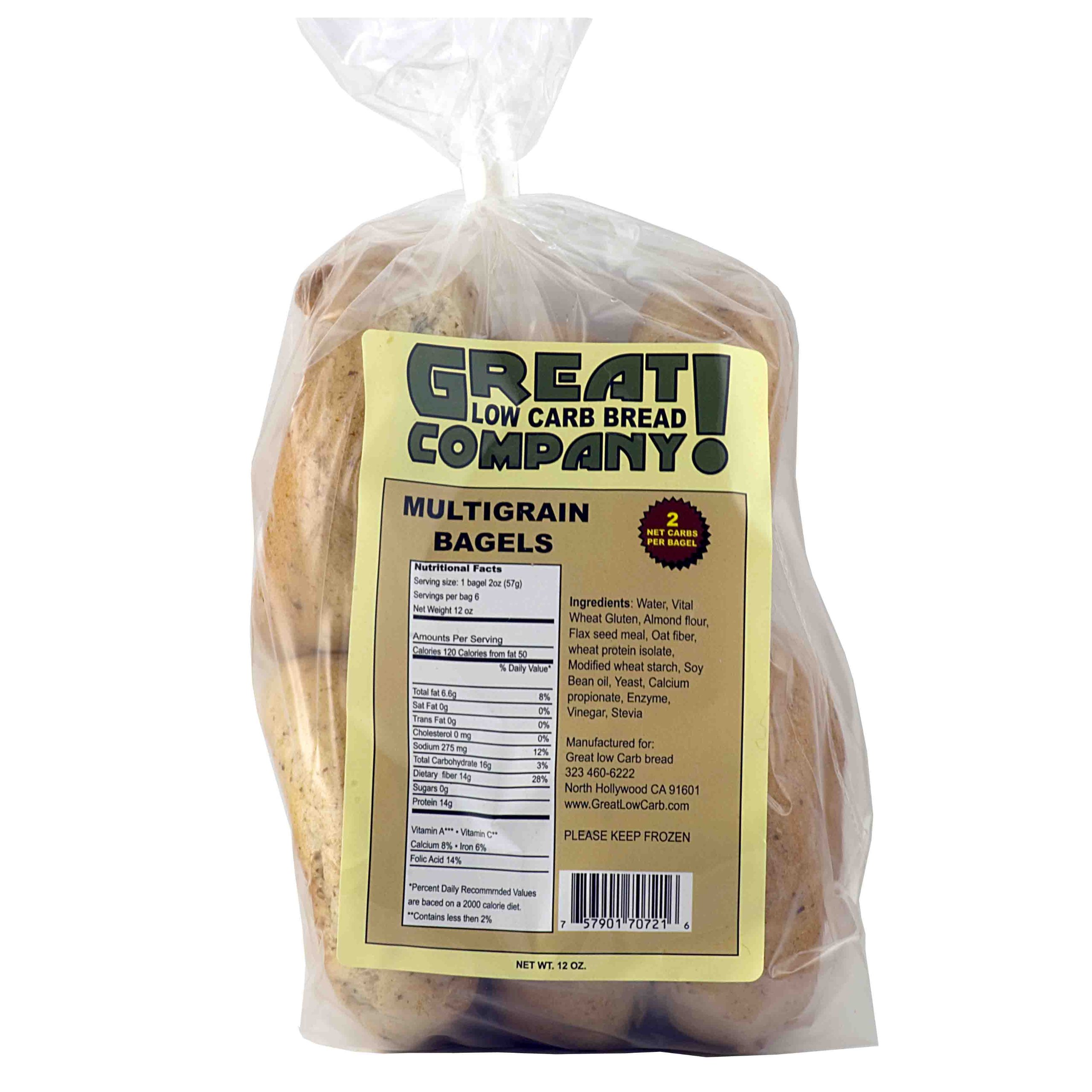 Great Low Carb Bread Co. - Keto Friendly Plain Bagels - 1 Bag (6 Pack) - High Protein, Low Carb, Gluten Free Breakfast & Snack for Healthy Lifestyle