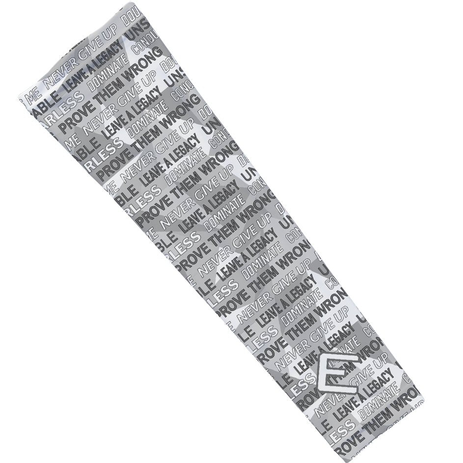 Lightweight Motivational Arm Sleeves for Running & Workouts - Breathable UV Protection Compression Sleeves for Men & Women - Ideal for Gym, Basketball, Cycling & Outdoor Sports