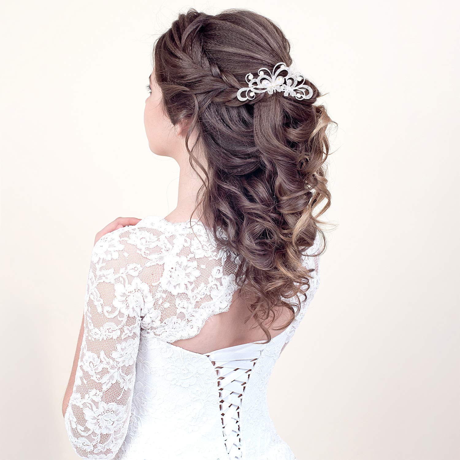 24-Piece Rhinestone Wedding Hair Comb Set with Pearl Hair Clips - U-Shaped Bridal Hair Pins for Brides & Bridesmaids - Perfect for Weddings, Prom, Parties & Special Occasions