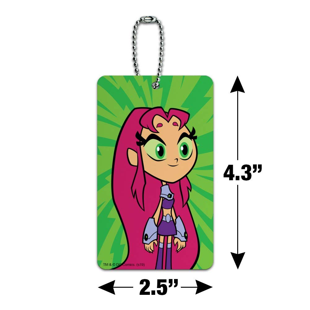Teen Titans Go! Starfire Luggage Tag - Durable Carry-On ID Card for Suitcases & Travel Bags | Perfect for Kids, Cosplay Fans & Comic Conventions