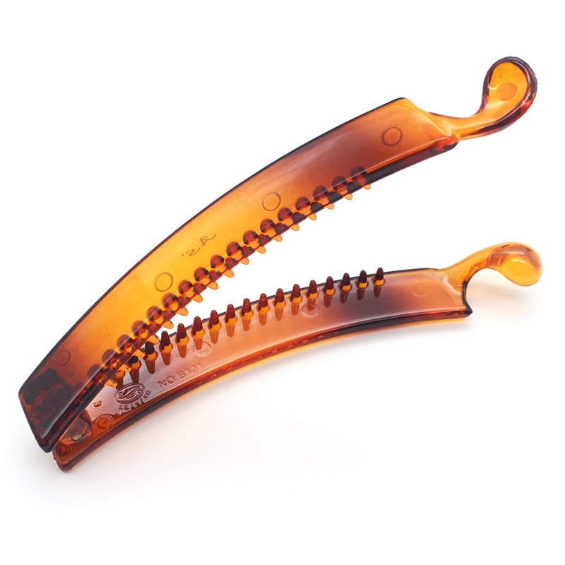 Nyamah Women's Banana Hair Clips - No Slip Ponytail Holders for Girls & Ladies, 4-Pack Medium Multicolor Hair Clasps - Perfect for Workouts, Office & Everyday Hairstyles