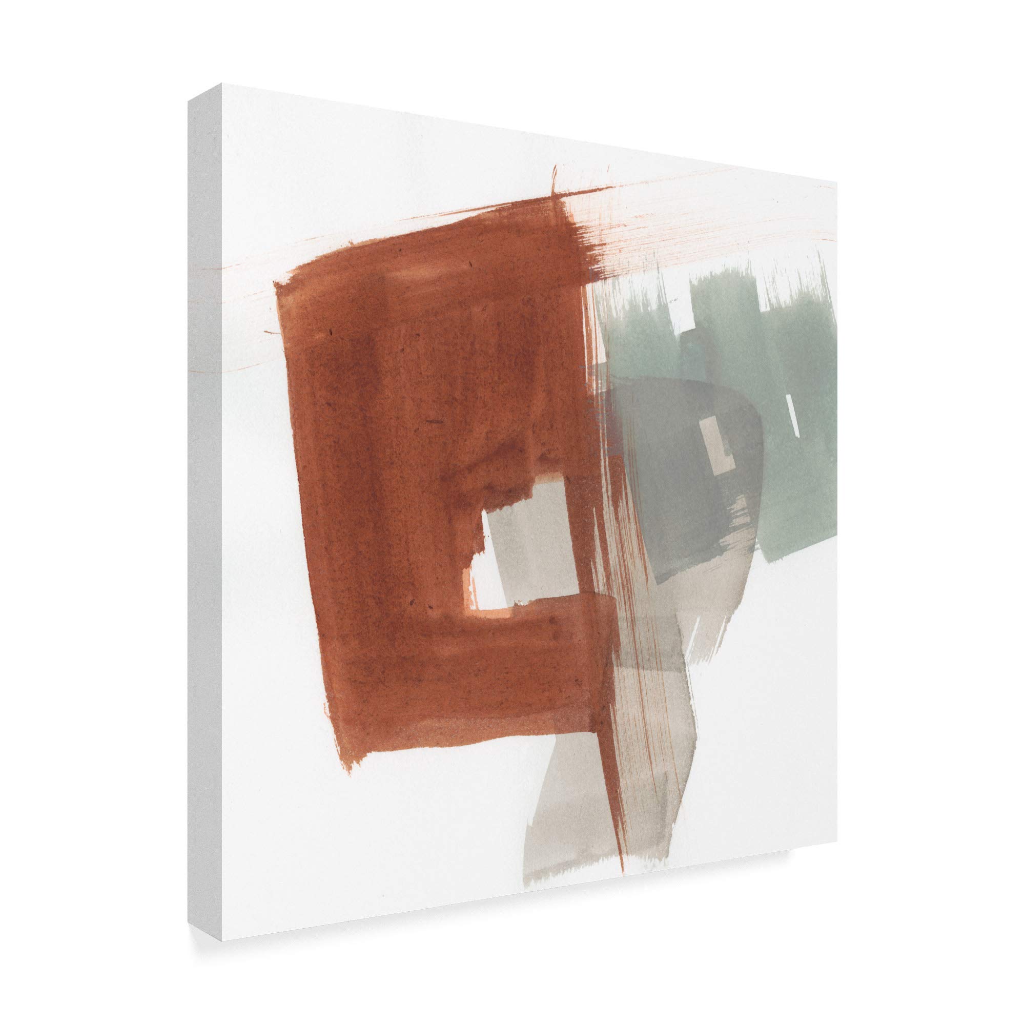Jennifer Goldberger Earthy Gestures I - 18x18 Framed Wall Art Print, Modern Abstract Painting for Living Room, Bedroom & Office Decor