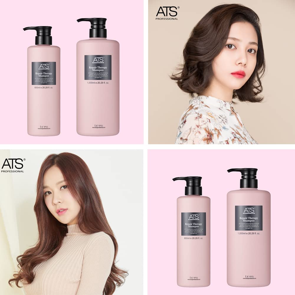 ATS Therapy Repair Shampoo with Amino Acids - 1000ml (33.9 fl oz) for Damaged Hair - Deep Nourishing & Repairing Formula - Perfect for Dry, Brittle Hair at Home or Salon Use