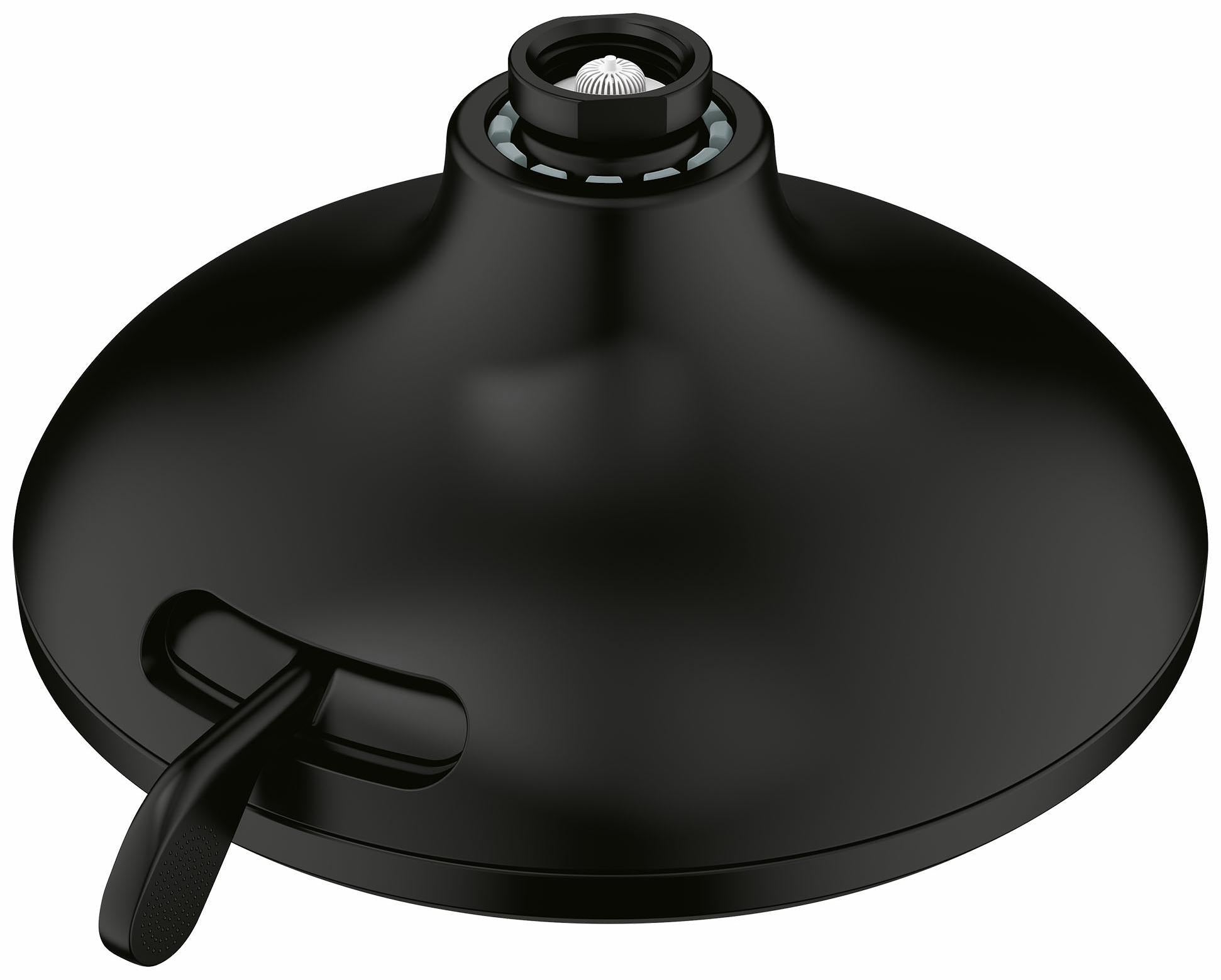Grohe 3-Function SmartActive Rainshower Shower Head - 6.5 Inch Matte Black (Model 267892430) | High Pressure Water Saving Design for Spa-Like Bathroom Experience