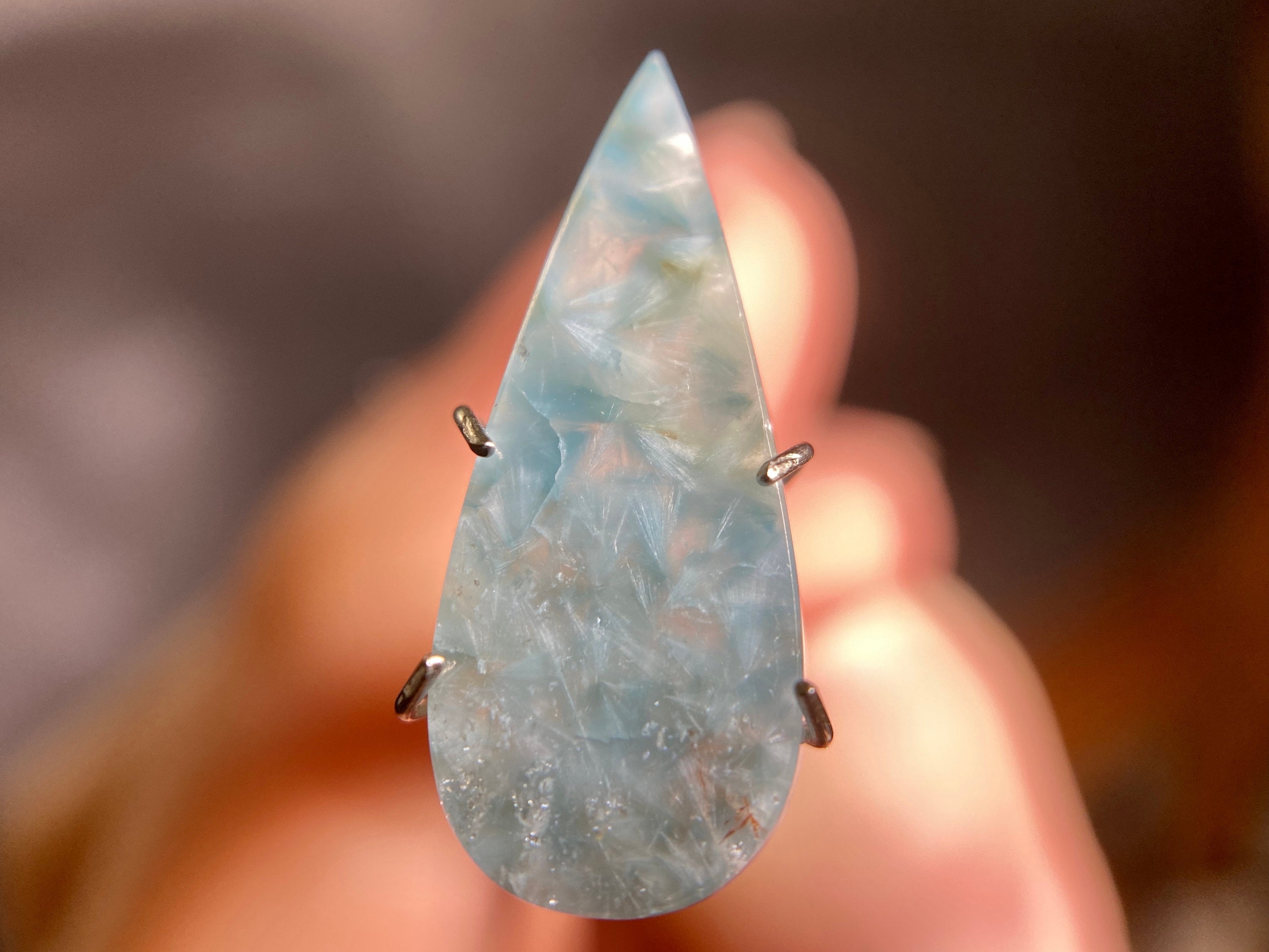 GILALITE Cabochon - Solid Blue Teardrop Medusa Paraiba Quartz Gemstone for Jewelry Making (43983) | Perfect for Necklaces, Earrings & Handmade Crafts