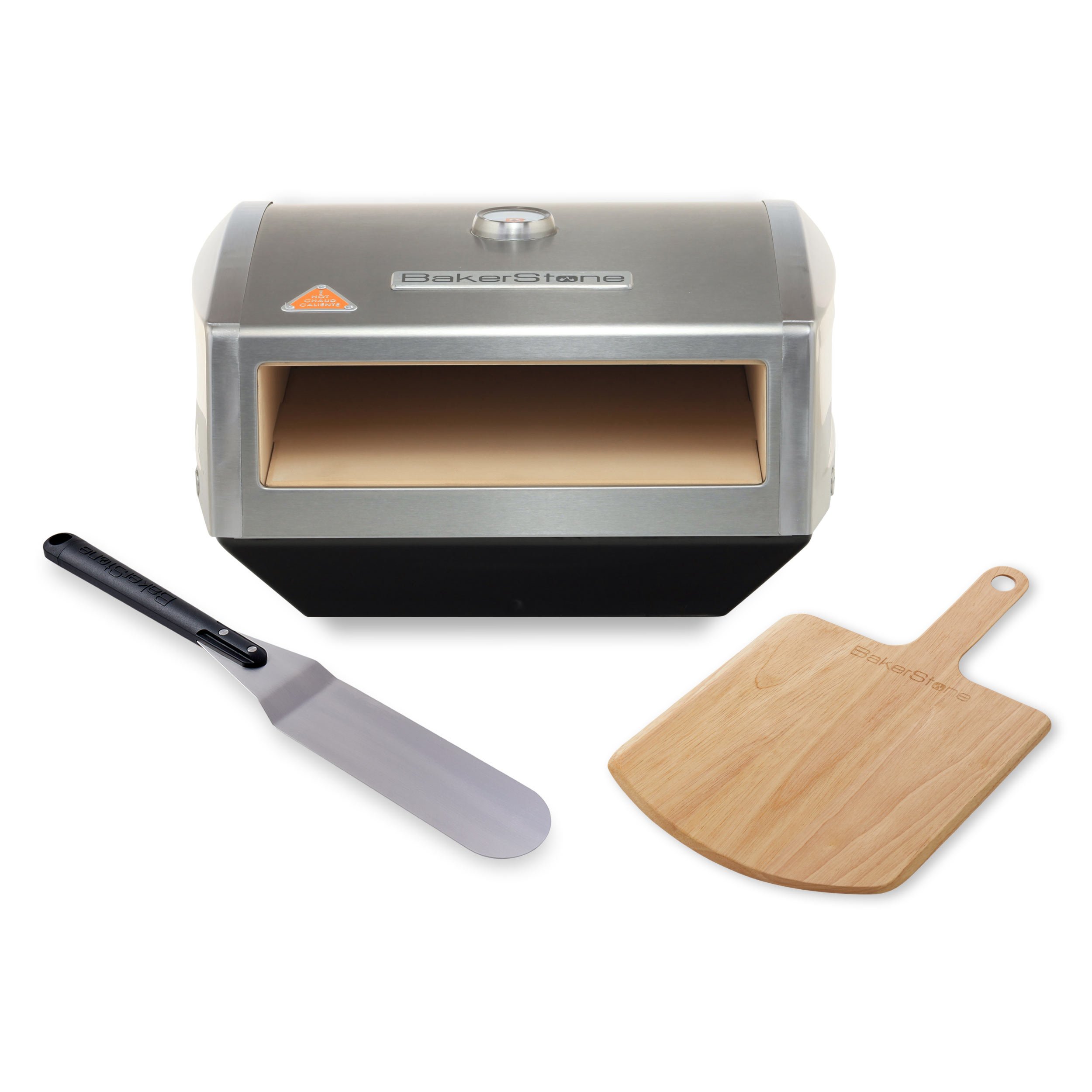 BakerStone Pizza Box - Portable Gas Stove Top Pizza Oven with Stainless Steel Construction | Perfect for Outdoor Camping, Backyard BBQs & Home Pizza Making