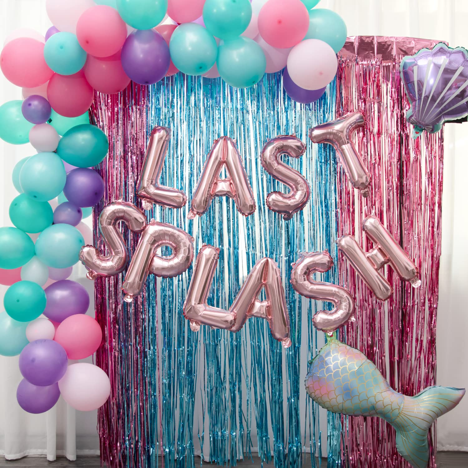 95-Piece Purple Mermaid Bachelorette Party Decorations Set - Last Splash Bridal Shower & Pool Party Supplies for Beach Theme Celebrations