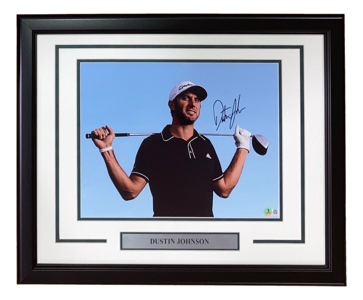 Dustin Johnson Autographed 11x14 Framed PGA LIV Golf Photo - Perfect for Golf Fans, Collectors & Man Cave Decor