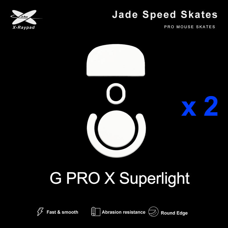 X Raypad Jade Mouse Skates for Logitech G Pro X Superlight - Ultra Smooth PTFE Feet for Gaming & Esports - Perfect for FPS, MOBA & Competitive Gaming