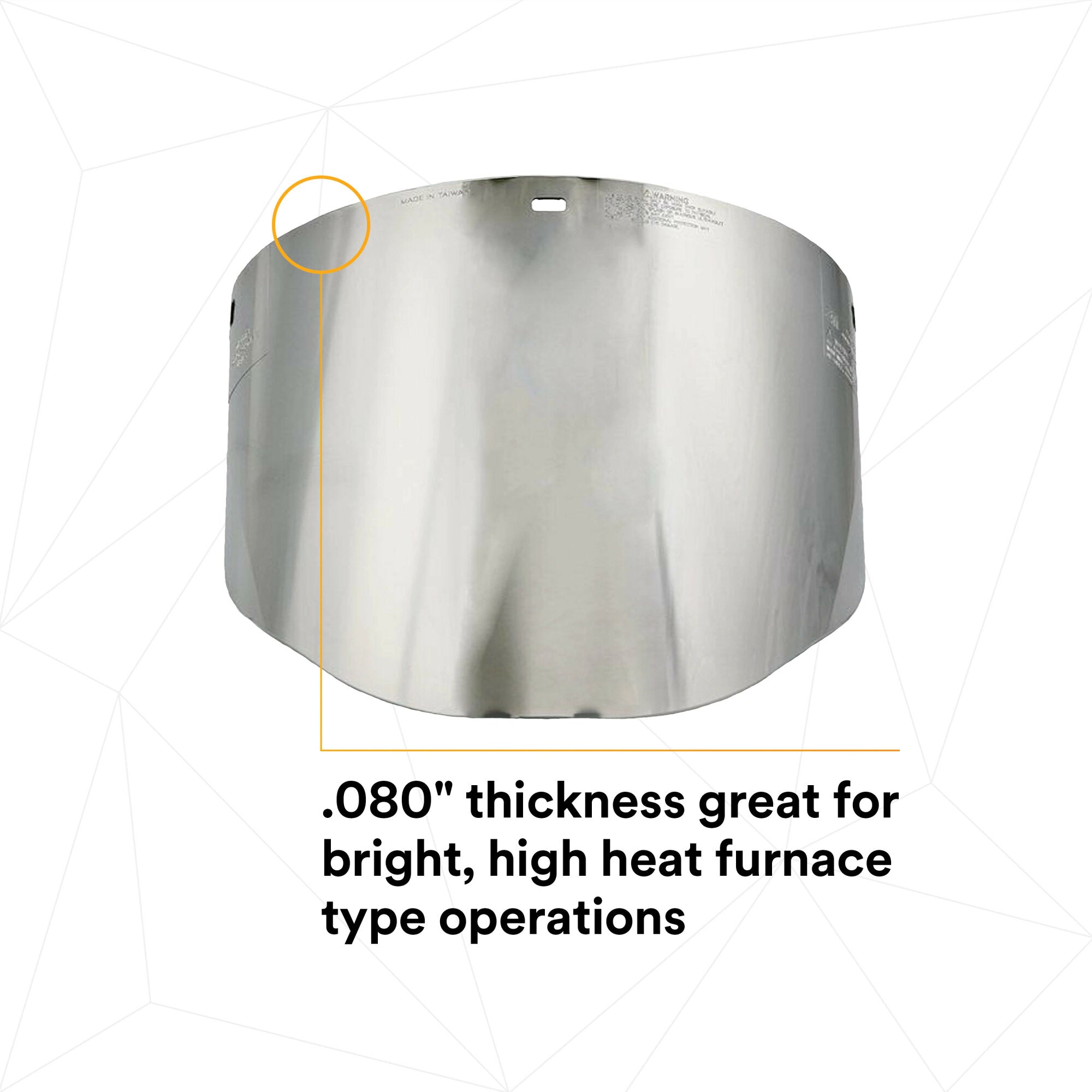3M Aluminized Polycarbonate Molded Dark Green Faceshield Window 82509-00000 - Safety Face Shield for Welding, Grinding & Industrial Work Protection
