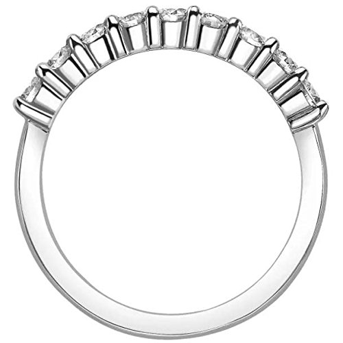 1/2 Carat Diamond Wedding Ring - Half Eternity Wedding Band in 14K White Gold | Perfect for Engagement, Anniversary & Bridal Jewelry Gifts