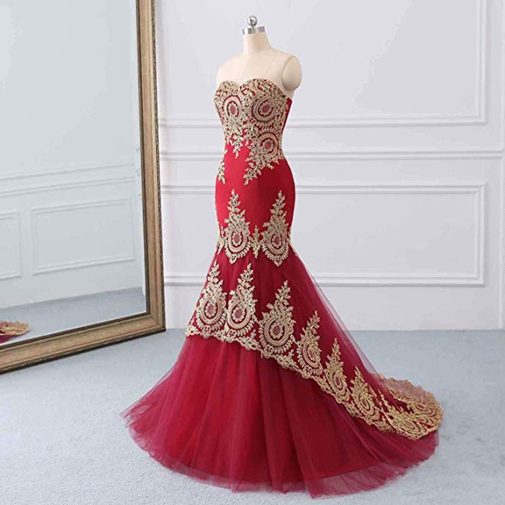 Elegant Backless Mermaid Evening Dress for Women - Long Formal Prom Gown with Embroidery | Perfect for Wedding, Party & Special Occasions
