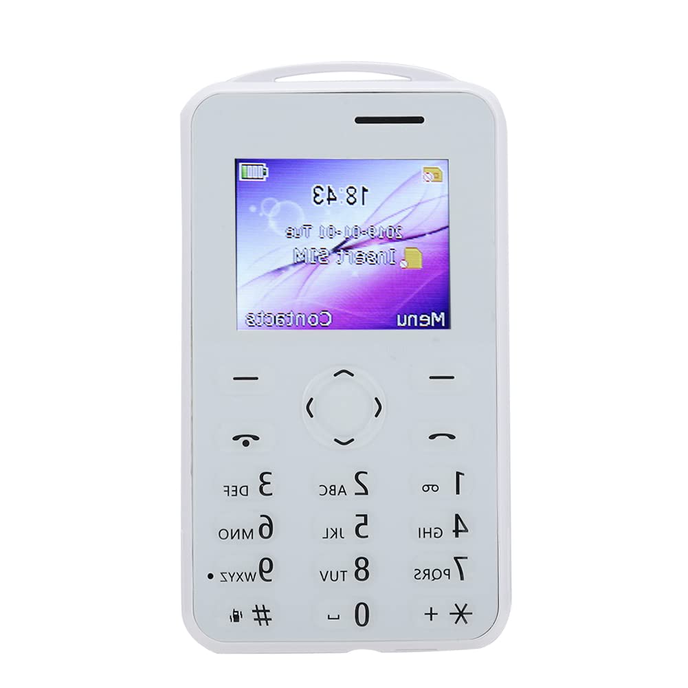 FASJ Simple Mobile Phone - Mini Cell Phone with 3.5mm Earphone Jack & Alarm Clock | Perfect for Seniors, Kids, and Students | Great for Emergency Use, School, and Travel