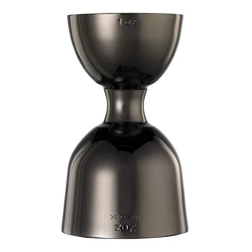 Barfly M37006BK Heavy Duty Straight Rim Bell Jigger 1 oz x 2 oz - Professional Cocktail Measuring Tool for Bartenders - Perfect for Mixing Martinis, Old Fashioned & Craft Cocktails