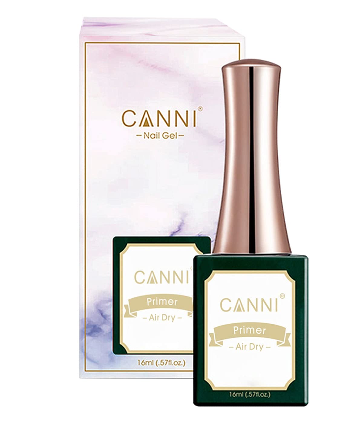 Canni 16ml Nail Art Primer - Air Dry No UV/LED Lamp Needed - Quick Drying Base Coat for Gel Polish - Perfect for Home Manicures & Salon Nail Art Designs