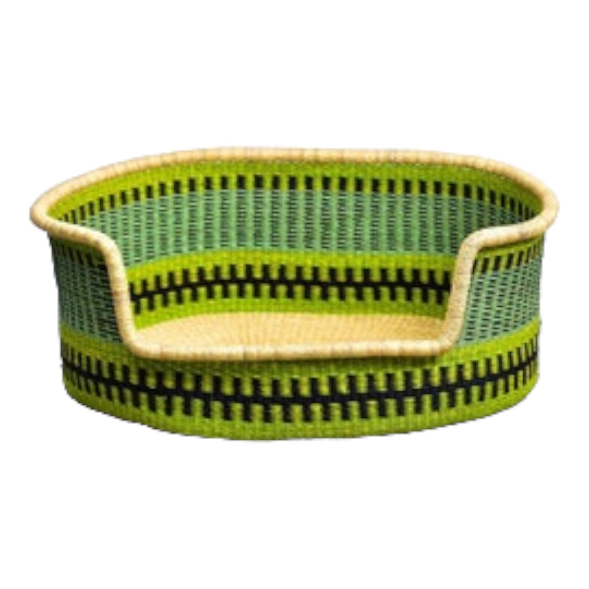 Premium Handmade Eco-Friendly Woven Dog Bed Basket with 3