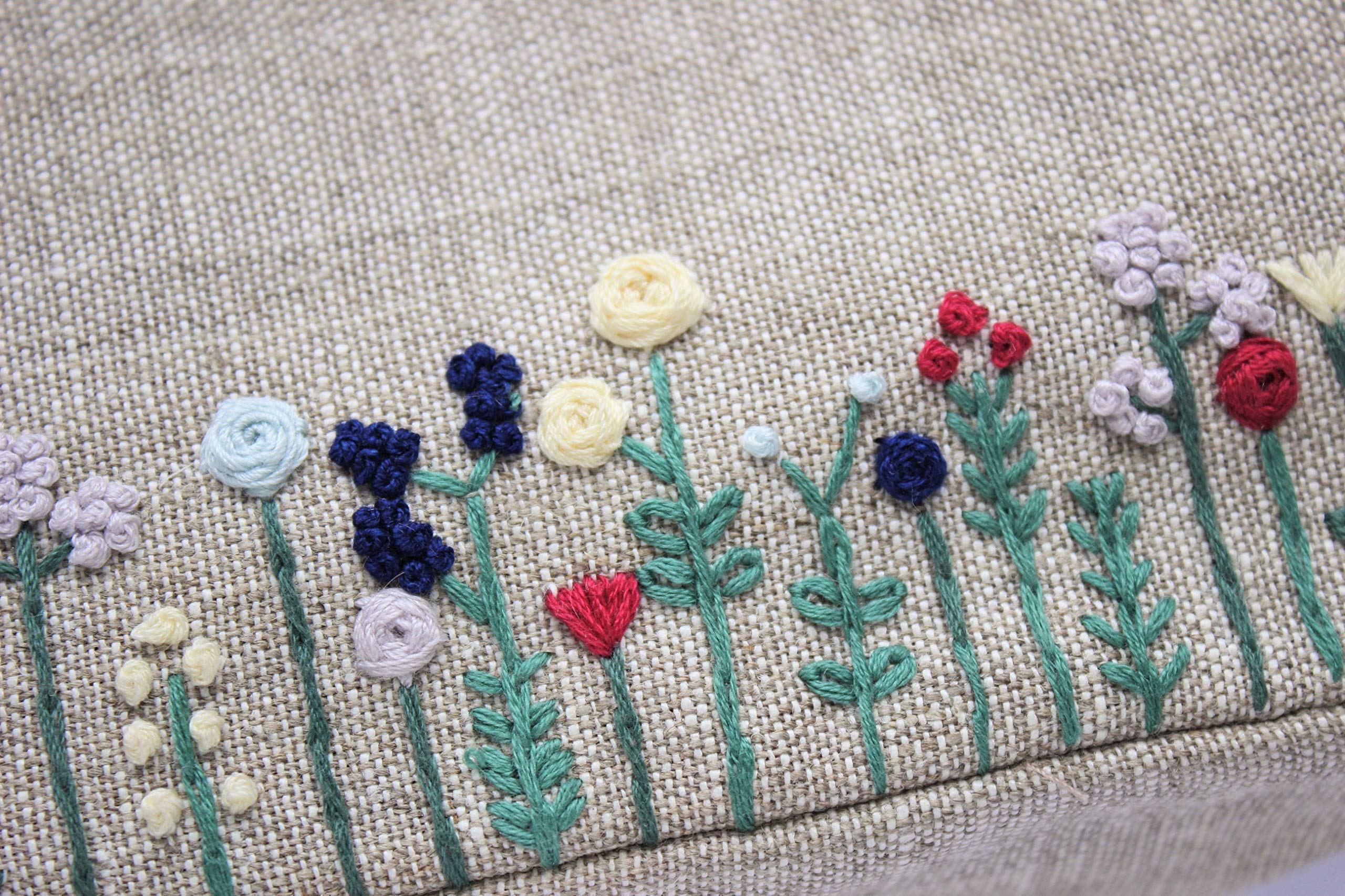Floral Embroidered Makeup Bag for Women - Small Cosmetic Pouch with Zipper - Perfect for Bridesmaids, Travel & Gift Ideas
