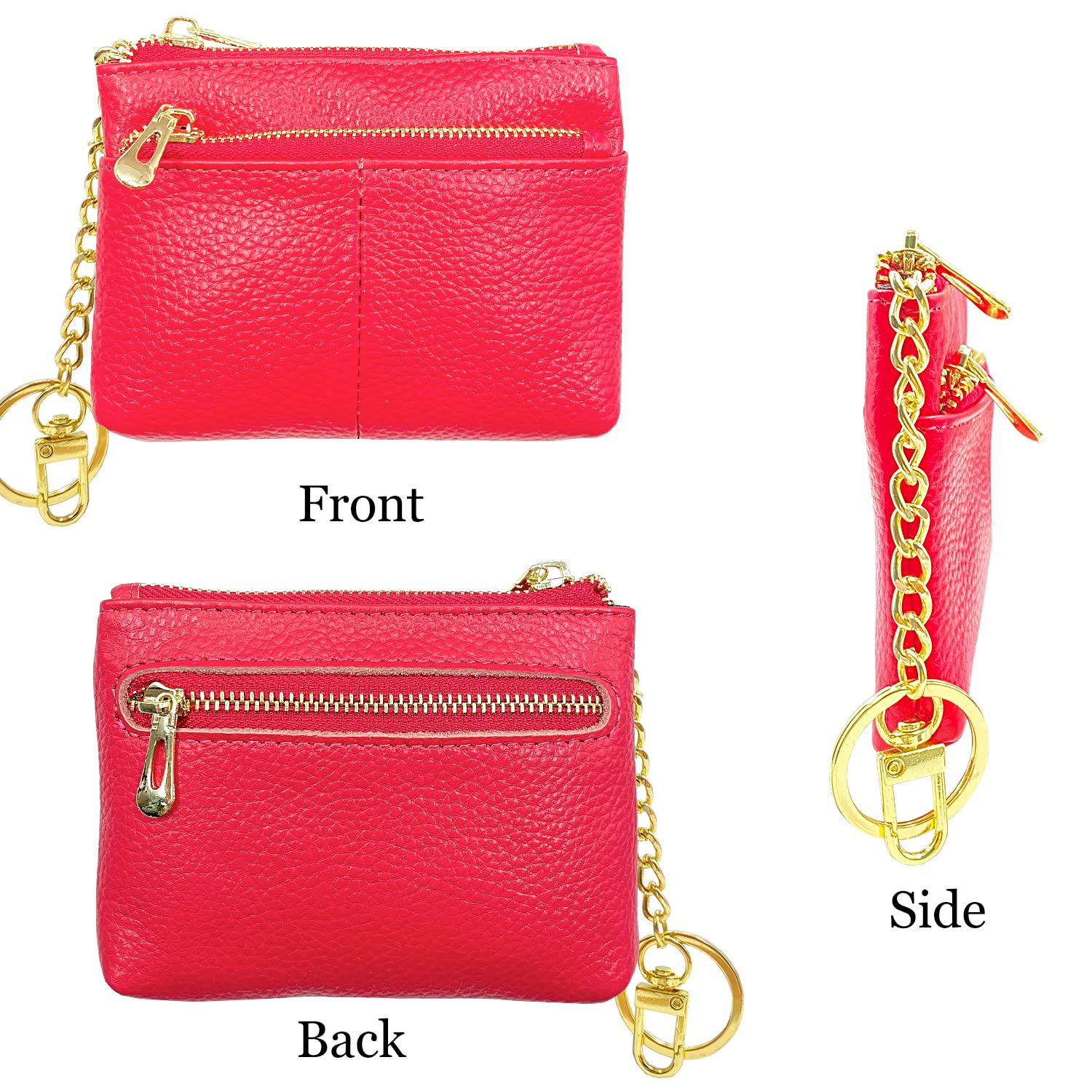 Beurlike Women's RFID Blocking Coin Purse - Small Leather Card Holder & Keychain Wallet for Credit Cards, Cash, and Change | Perfect for Travel, Shopping, and Everyday Use