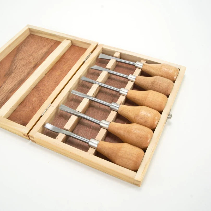 6-Piece Kids Wood Carving Tool Set - Safe & Durable for DIY Woodworking Projects - Perfect for Beginners & Young Crafters