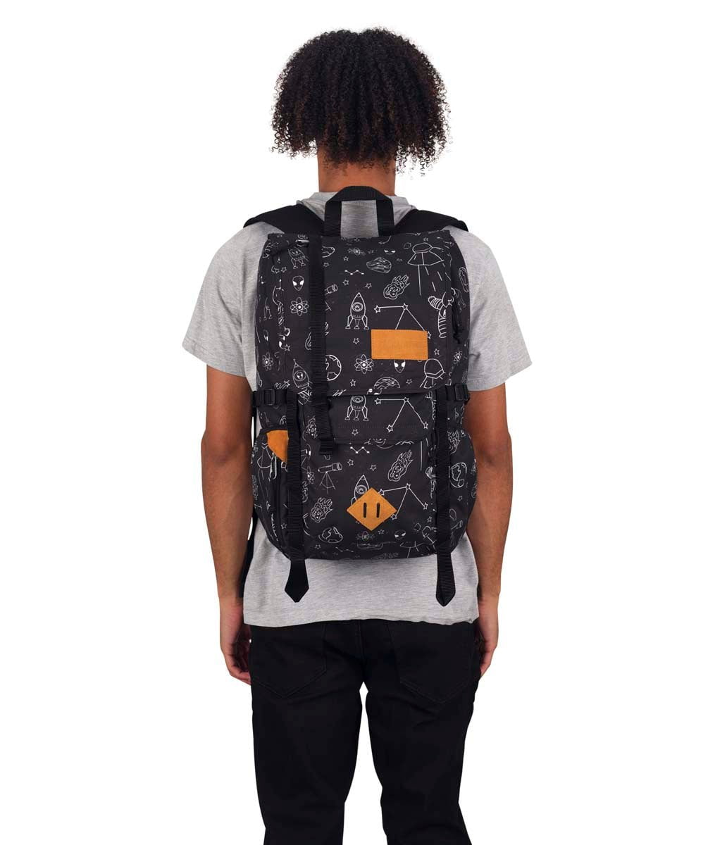 JanSport Hatchet Backpack - Lightweight Laptop Backpack for School & Travel - Durable 15.6 Inch College Backpack with USB Charging Port - Perfect for Students, Commuters & Outdoor Adventures (Cosmic City Design)