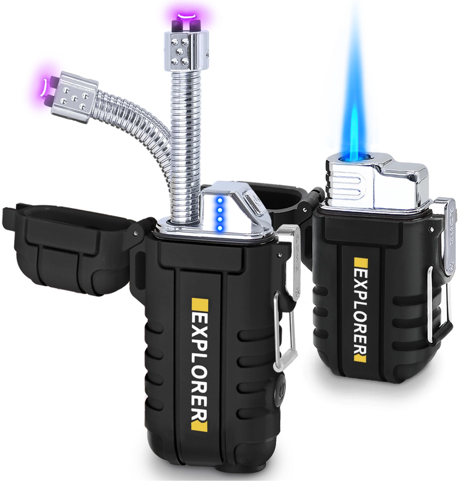 Rechargeable Arc Lighter - Waterproof & Flameless for Camping, Survival