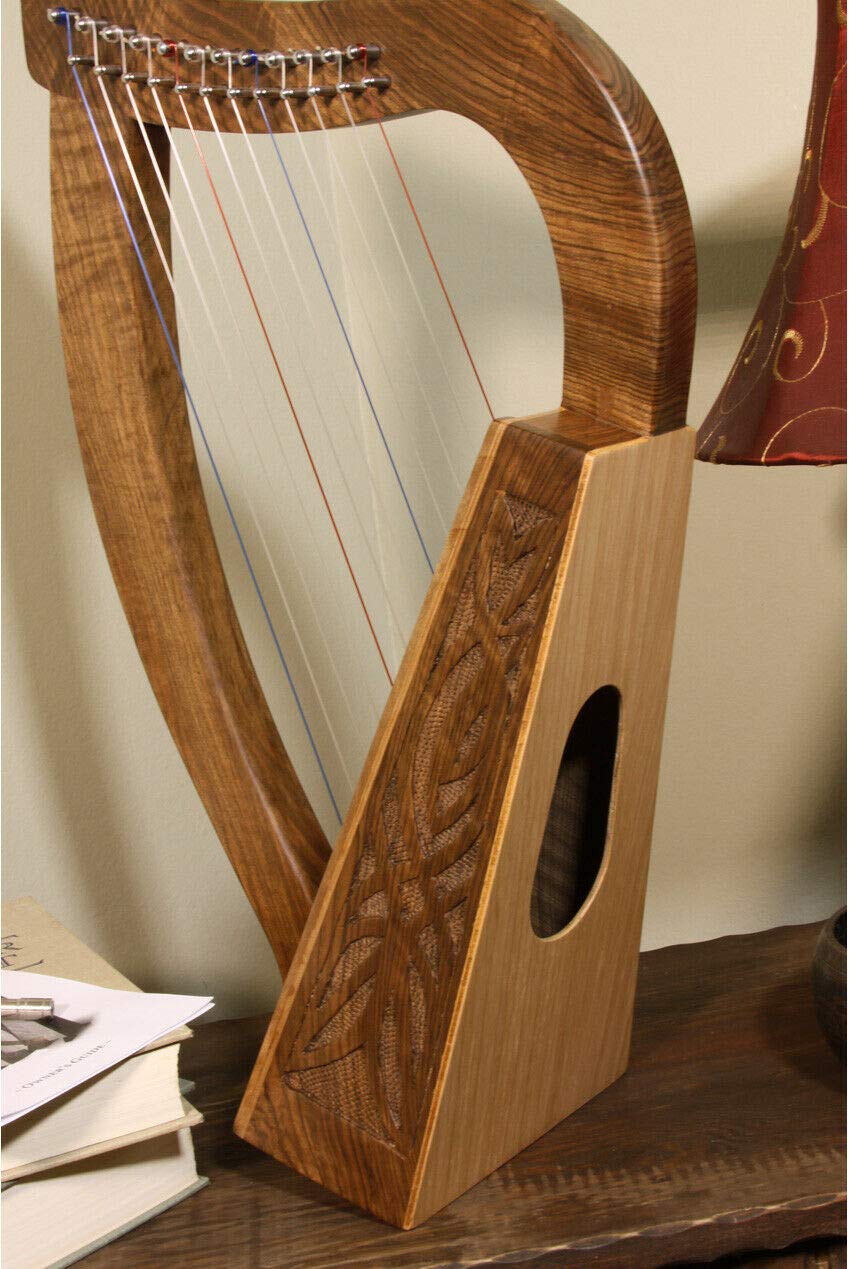 Baby Celtic Harp with Carry Case - 19 String Birch Wood Harp for Kids & Beginners | Perfect for Home Practice, Music Lessons & Travel