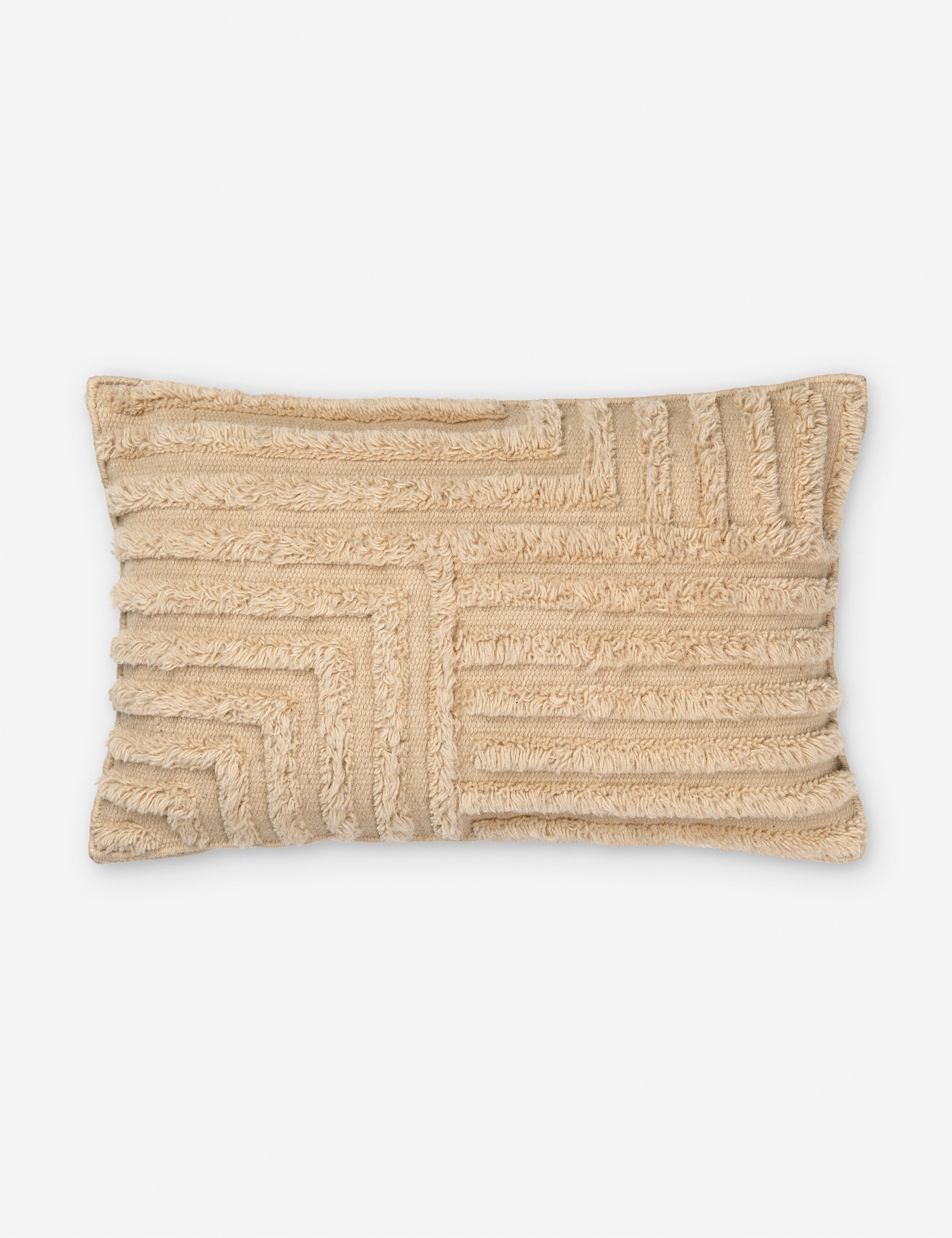 Ferm Living Crease Wool Pillow - Organic & Hypoallergenic Bedding for Side Sleepers - Perfect for Allergy Relief & Neck Support in Bedroom or Guest Room