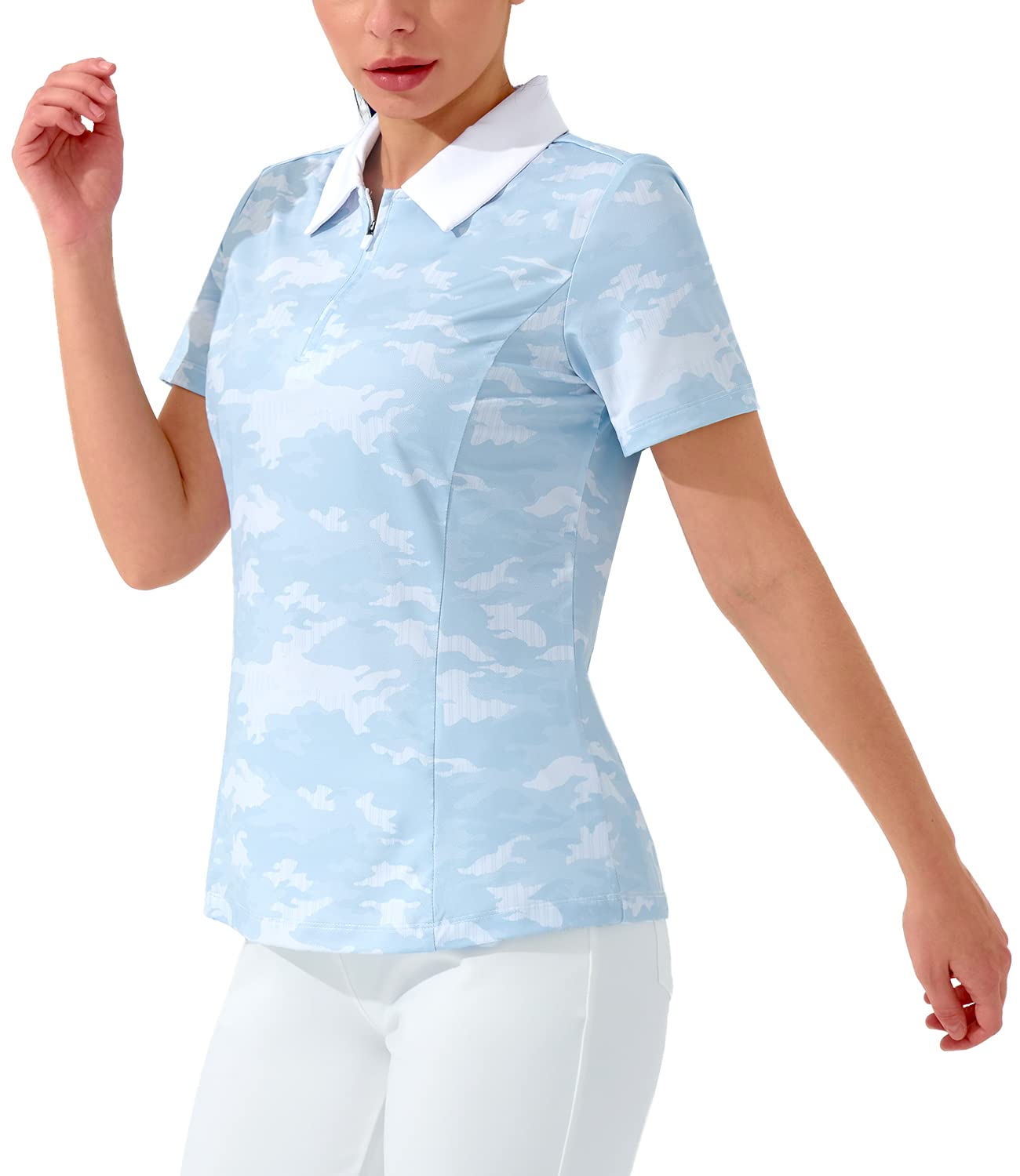 Hiverlay Women's UPF 50+ Golf Polo Shirts - Lightweight Quick-Dry Collared Tennis Shirts for Golf, Tennis & Work - Perfect for Outdoor Sports & Casual Wear