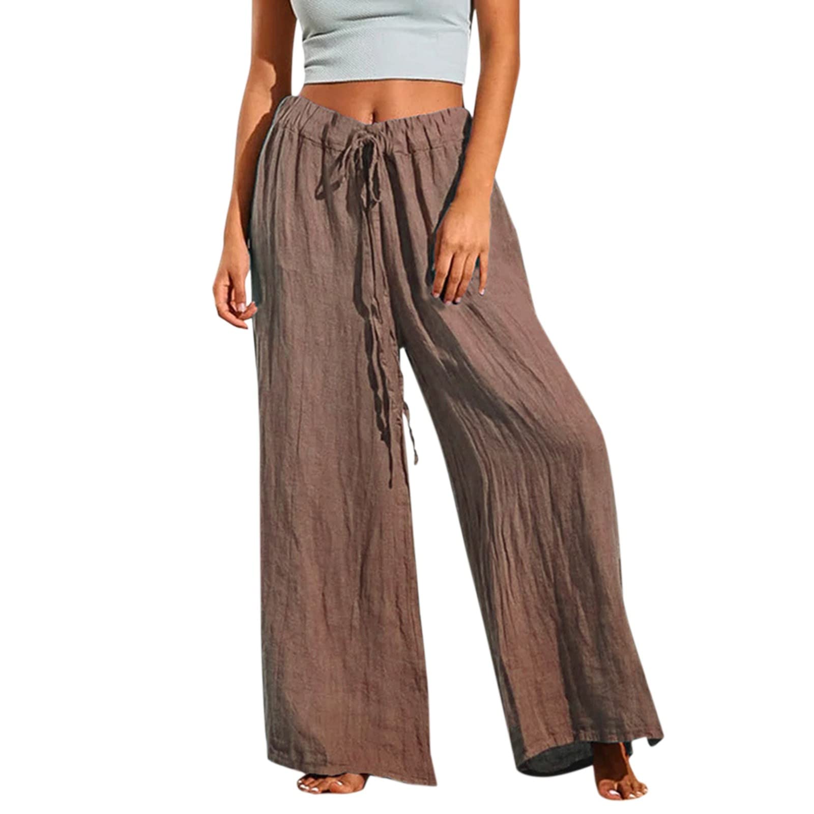 WOCACHI Women's Yoga Sweatpants - Comfortable Loose Fit Wide Leg Lounge Pants with Drawstring for Yoga, Running, Workout & Casual Wear | Athletic Joggers for Women