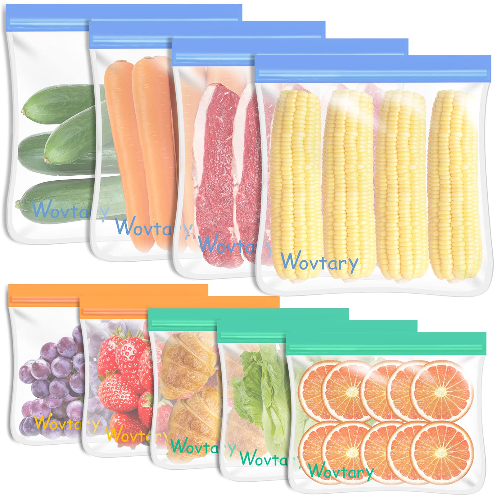 **9 Pack Reusable Sandwich Bags & Gallon Bags - BPA-Free, Leakproof Silicone Food Storage for Travel, Lunch & Snacks | Dishwasher Safe, Eco-Friendly (5 Sandwich + 4 Gallon Bags)**    **Usage Scenarios:** Perfect for packing lunches, storing leftovers, organizing pantry items, or keeping snacks fresh during travel, picnics, and outdoor adventures.