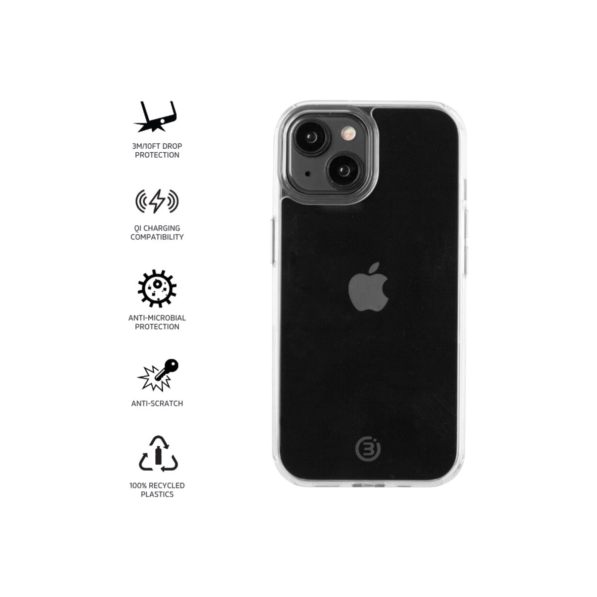 3sixT PureFlex Clear Case for Apple iPhone 15 - Ultra Slim Protective Cover with Scratch Resistance | Perfect for Everyday Use, Travel & Outdoor Activities