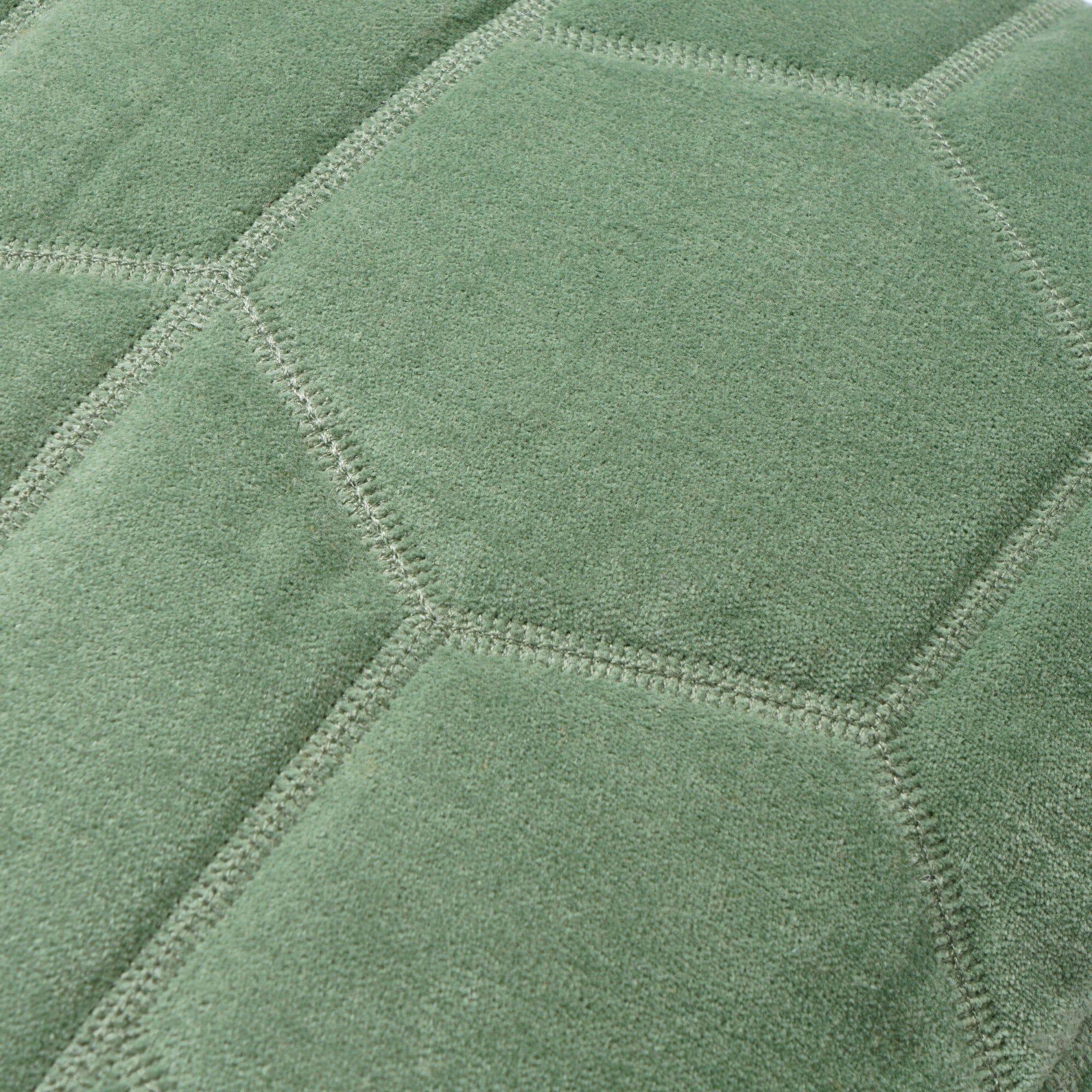Geome Quilt Cushion Cover 45x45 Inches Green - Soft Decorative Pillow Case for Sofa, Bed, Living Room & Home Decor
