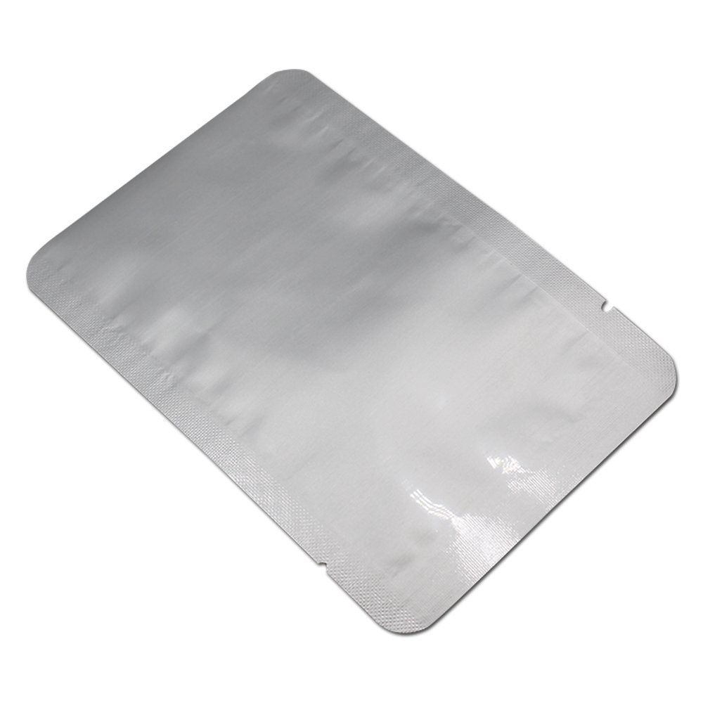 FERENLI 100-Pack Mylar Flat Heat Sealing Bags for Coffee, Tea & Food Storage | 2.76x4.72 Inch Pure Aluminum Foil Vacuum Sealer Pouches with Tear Notch | Long-Term Freshness for Coffee Beans, Herbs, Spices & Dry Goods | Perfect for Home, Kitchen & Pantry Organization