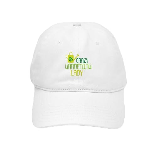 White - Crazy Gardening Lady Cap