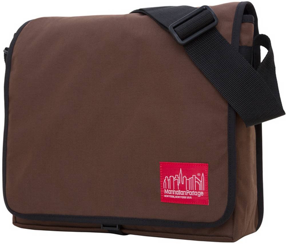 Manhattan Portage Men's Medium DJ Bag - Durable Dark Brown Crossbody Messenger Bag for DJs, Musicians & Travel - Perfect for Gigs, Commuting & Everyday Use