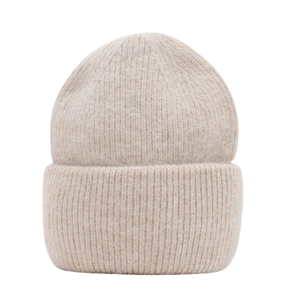 Women's Real Rabbit Fur Winter Beanie Hat - Warm Fashionable Solid Knit Cap for Cold Weather - Perfect for Outdoor Activities, Skiing, and Snowboarding