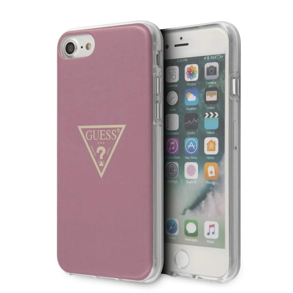 GUESS Hard Case for iPhone SE 2/8/7 - Slim Protective Phone Cover with Shock Absorption - Perfect for Everyday Use, Travel & Outdoor Activities