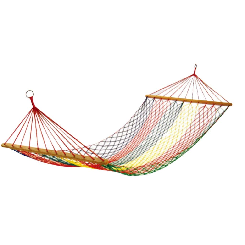 Premium Nylon Camping Hammock - Lightweight Portable Travel Hammock for Outdoor Adventures, Beach Relaxation & Backpacking (Multi-Colored) - Perfect for Camping, Hiking, Beach Trips & Backyard Lounging