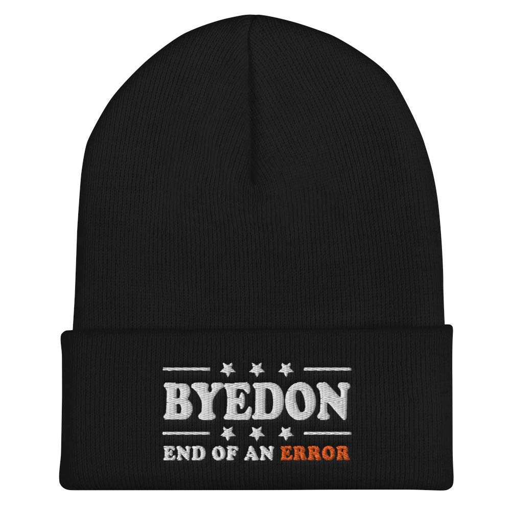 Byedon End of an Error Inauguration Biden Harris Beanie - Political Satire Winter Hat for Biden-Harris Supporters - Perfect for Protests, Rallies & Cold Weather