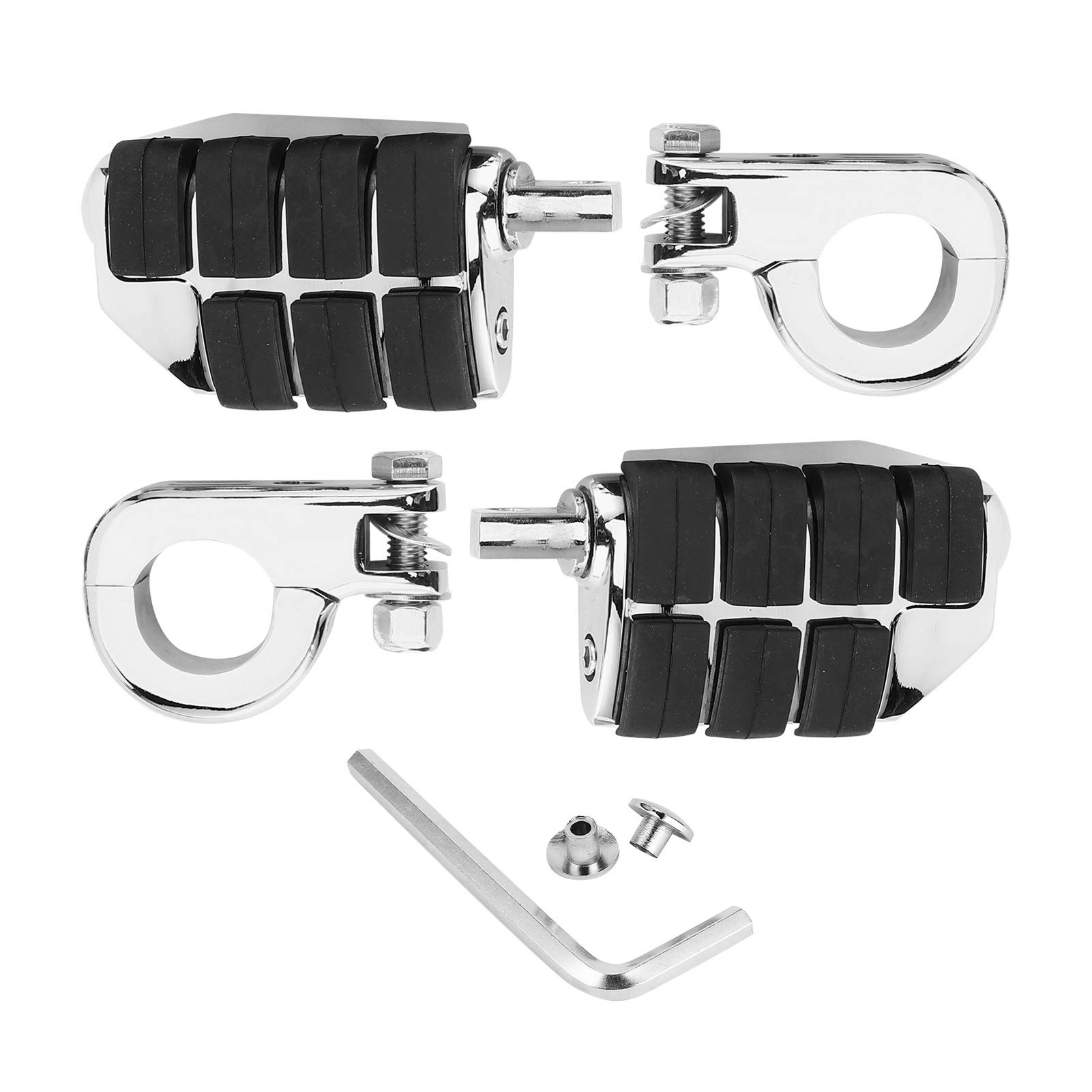 Universal 32mm Motorcycle Footrest Pair - for ATV UTV Scooter Riding Comfort
